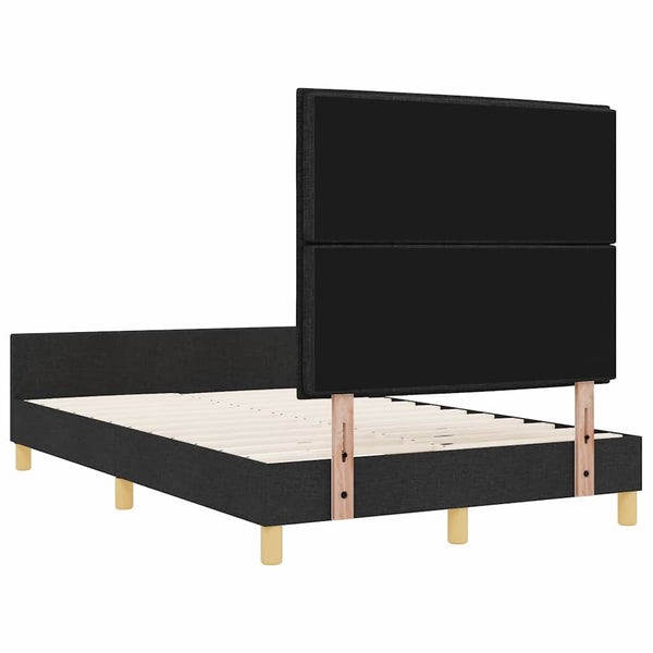 vidaXL Bed Frame with Headboard Black 120 x 190 cm Fabric