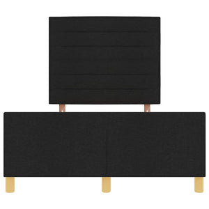 vidaXL Bed Frame with Headboard Black 120 x 190 cm Fabric