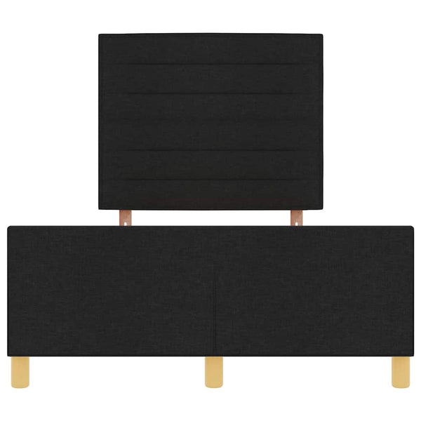 vidaXL Bed Frame with Headboard Black 120 x 190 cm Fabric