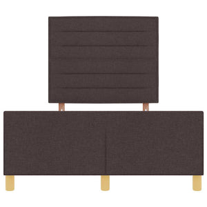 vidaXL Bed Frame with Headboard Dark Brown 120 x 190 cm Fabric