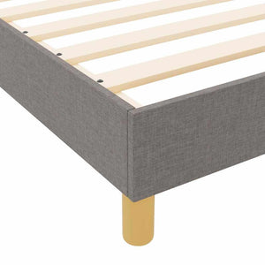 vidaXL Bed Frame with Headboard Taupe 120 x 190 cm Fabric