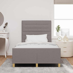vidaXL Bed Frame with Headboard Taupe 120 x 190 cm Fabric