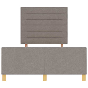 vidaXL Bed Frame with Headboard Taupe 120 x 190 cm Fabric