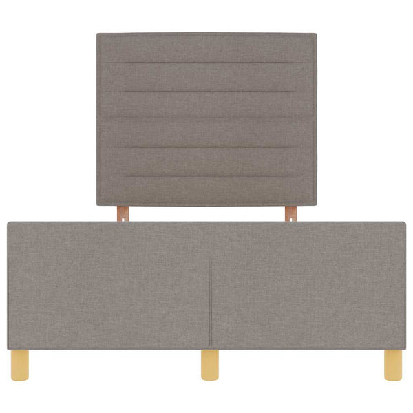 vidaXL Bed Frame with Headboard Taupe 120 x 190 cm Fabric