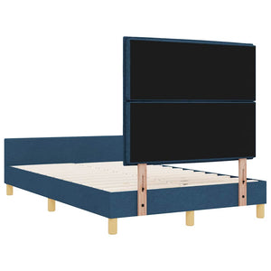 vidaXL Bed Frame with Headboard Blue 120 x 190 cm Fabric