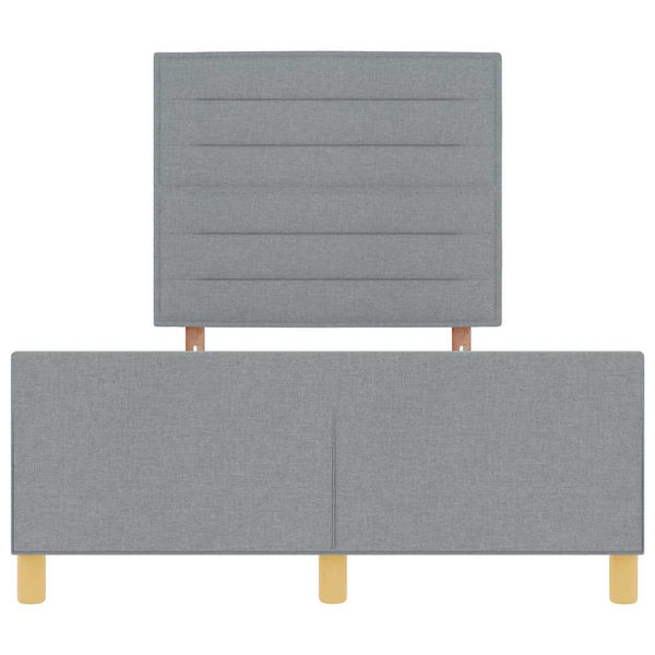 vidaXL Bed Frame with Headboard Light Gray 120 x 200 cm Fabric