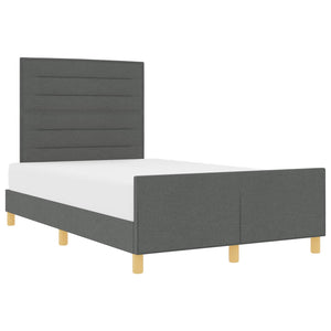 vidaXL Bed Frame with Headboard Dark Grey 120 x 200 cm Fabric