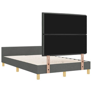 vidaXL Bed Frame with Headboard Dark Grey 120 x 200 cm Fabric