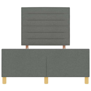vidaXL Bed Frame with Headboard Dark Grey 120 x 200 cm Fabric