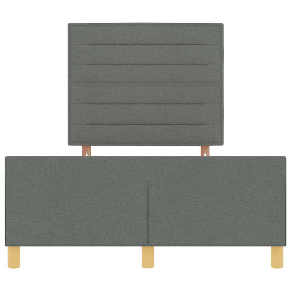 vidaXL Bed Frame with Headboard Dark Grey 120 x 200 cm Fabric