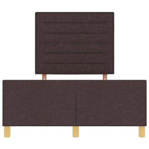 vidaXL Bed Frame with Headboard Dark Brown 120 x 200 cm Fabric