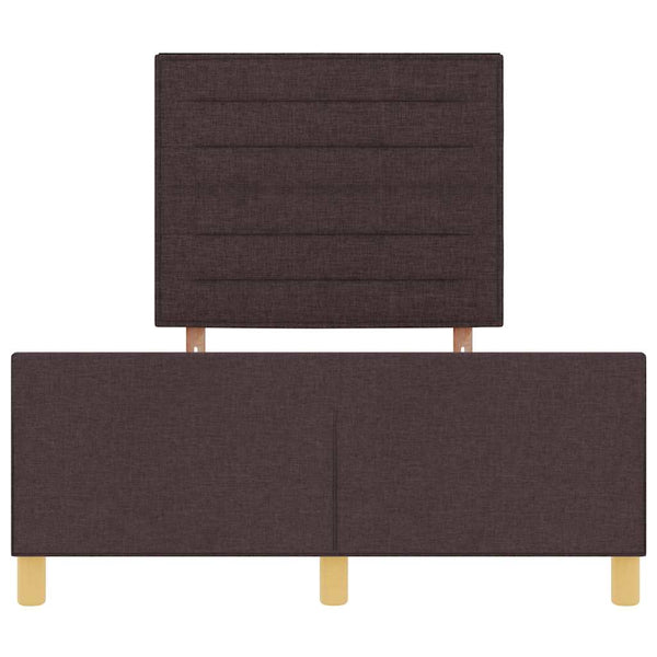 vidaXL Bed Frame with Headboard Dark Brown 120 x 200 cm Fabric