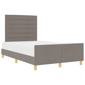 vidaXL Bed Frame with Headboard Taupe 120 x 200 cm Fabric