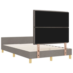vidaXL Bed Frame with Headboard Taupe 120 x 200 cm Fabric