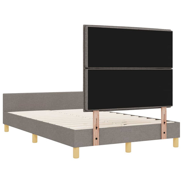 vidaXL Bed Frame with Headboard Taupe 120 x 200 cm Fabric