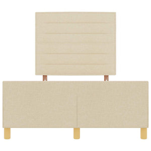 vidaXL Bed Frame with Headboard Cream 120 x 200 cm Fabric