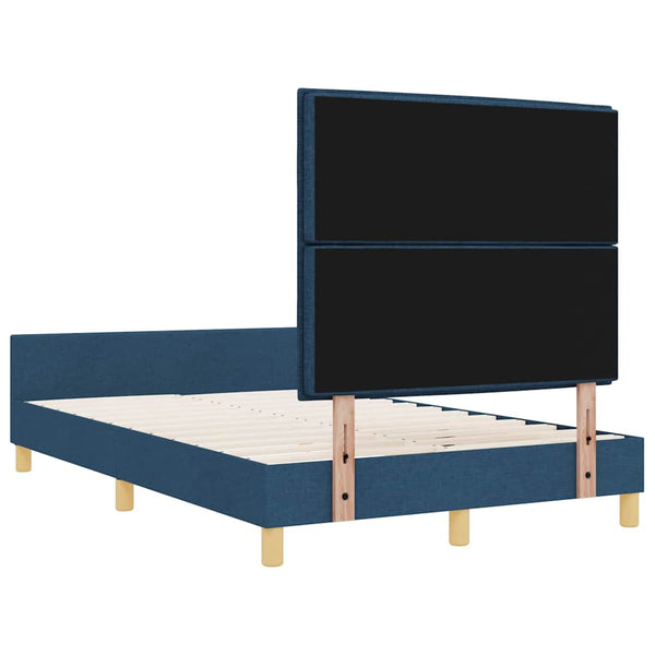 vidaXL Bed Frame with Headboard Blue 120 x 200 cm Fabric