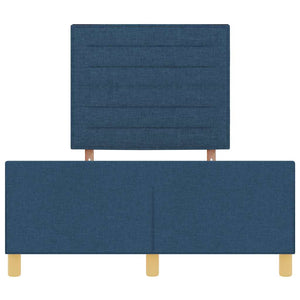 vidaXL Bed Frame with Headboard Blue 120 x 200 cm Fabric