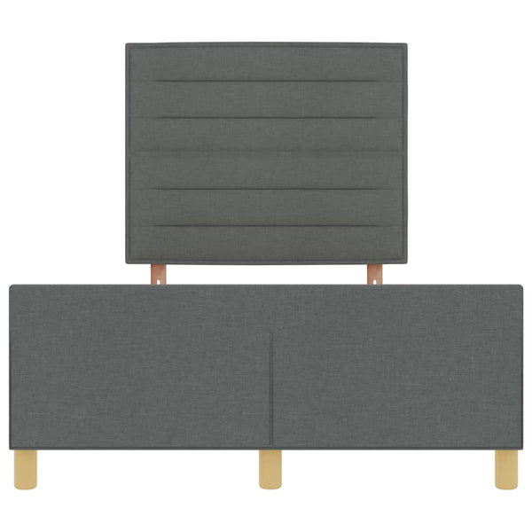 vidaXL Bed Frame with Headboard Dark Grey 140 x 190 cm Fabric