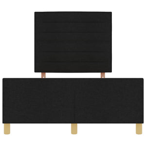 vidaXL Bed Frame with Headboard Black 140 x 190 cm Fabric