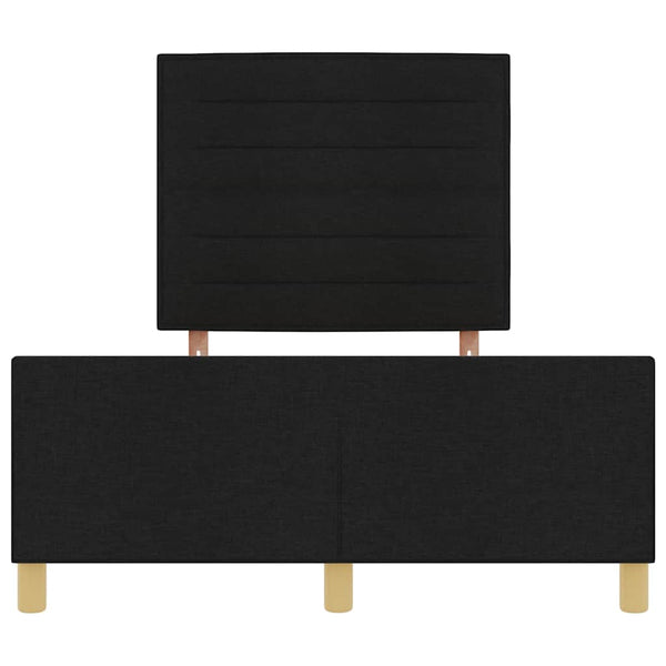 vidaXL Bed Frame with Headboard Black 140 x 190 cm Fabric