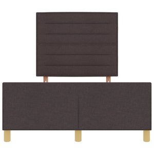 vidaXL Bed Frame with Headboard Dark Brown 140 x 190 cm Fabric