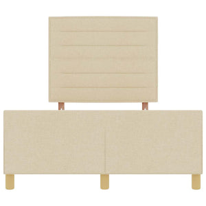 vidaXL Bed Frame with Headboard Cream 140 x 190 cm Fabric