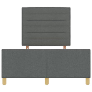 vidaXL Bed Frame with Headboard Dark Grey 140 x 200 cm Fabric