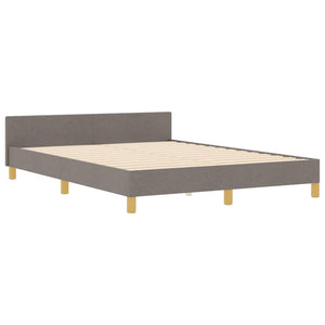 vidaXL Bed Frame with Headboard Taupe 140 x 200 cm Fabric