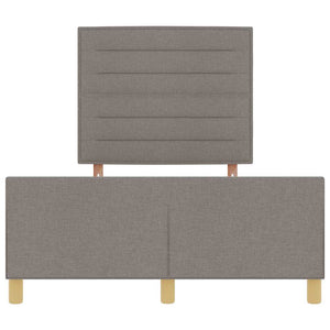 vidaXL Bed Frame with Headboard Taupe 140 x 200 cm Fabric