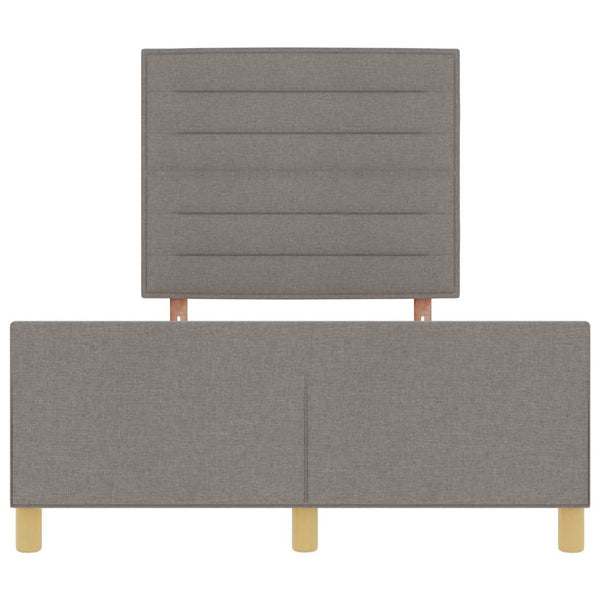 vidaXL Bed Frame with Headboard Taupe 140 x 200 cm Fabric