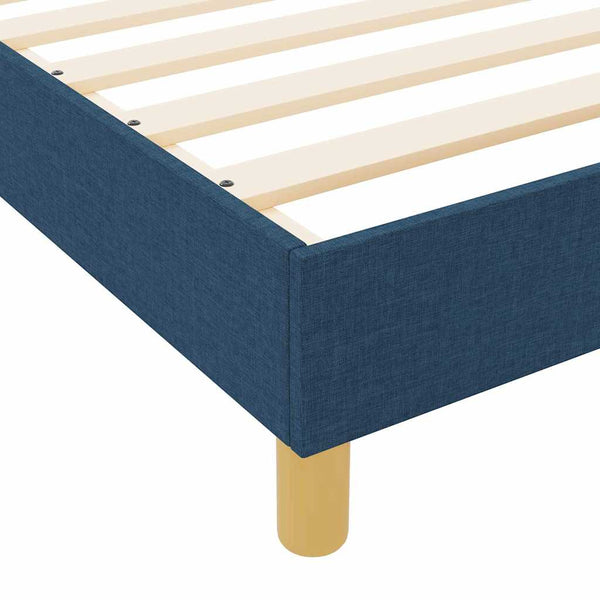 vidaXL Bed Frame with Headboard Blue 140 x 200 cm Fabric
