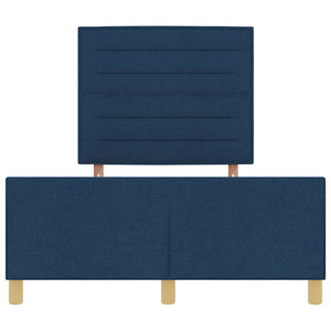 vidaXL Bed Frame with Headboard Blue 140 x 200 cm Fabric