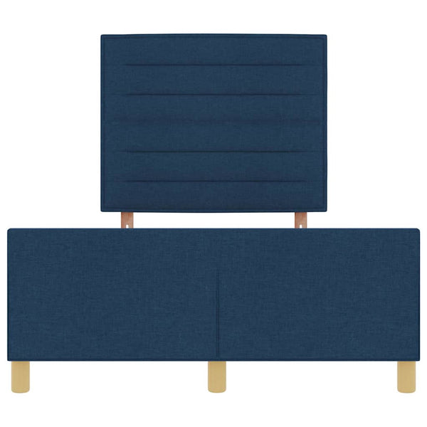 vidaXL Bed Frame with Headboard Blue 140 x 200 cm Fabric