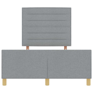 vidaXL Bed Frame with Headboard Light Grey 160 x 200 cm Fabric