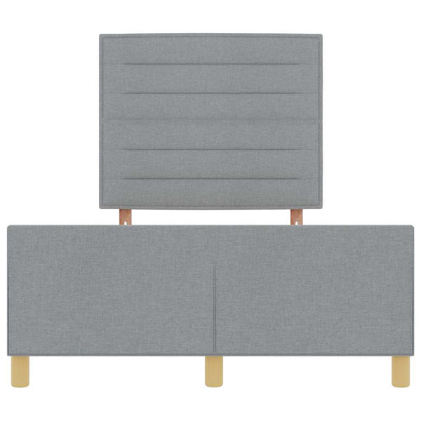 vidaXL Bed Frame with Headboard Light Grey 160 x 200 cm Fabric