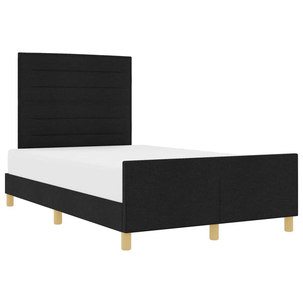 vidaXL Bed Frame with Headboard Black 160 x 200 cm Fabric