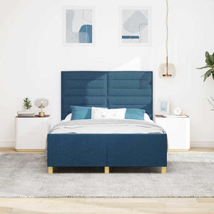 vidaXL Bed Frame with Headboard Blue 160 x 200 cm Fabric