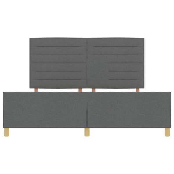 vidaXL Bed Frame with Headboard Dark Grey 180 x 200 cm Fabric