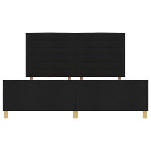 vidaXL Bed Frame with Headboard Black 180 x 200 cm Fabric