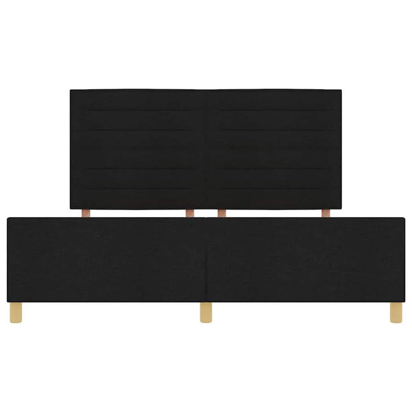 vidaXL Bed Frame with Headboard Black 180 x 200 cm Fabric