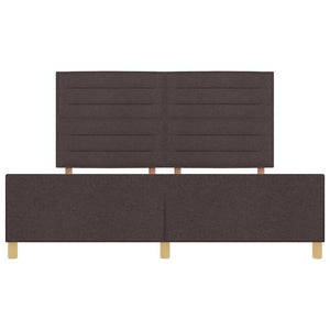 vidaXL Bed Frame with Headboard Dark Brown 180 x 200 cm Fabric