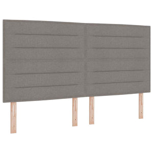 vidaXL Bed Frame with Headboard Taupe 180 x 200 cm Fabric