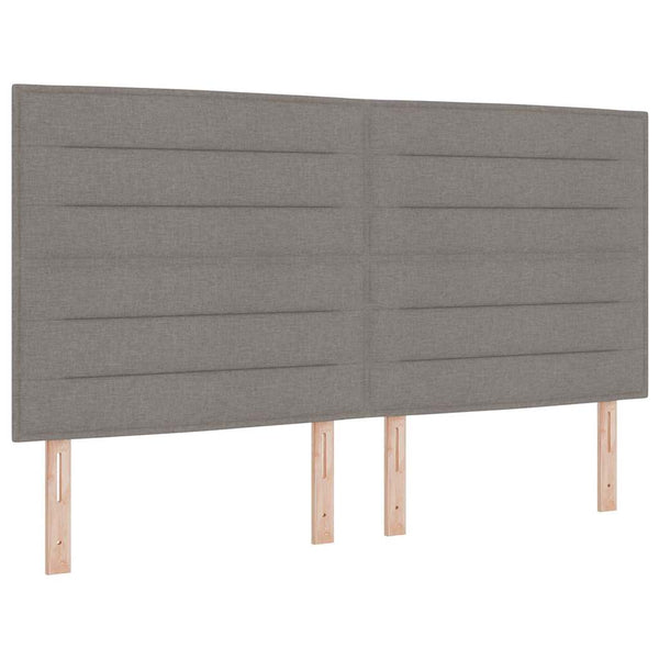 vidaXL Bed Frame with Headboard Taupe 180 x 200 cm Fabric