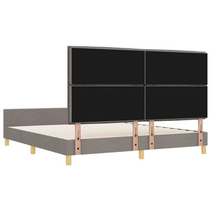 vidaXL Bed Frame with Headboard Taupe 180 x 200 cm Fabric