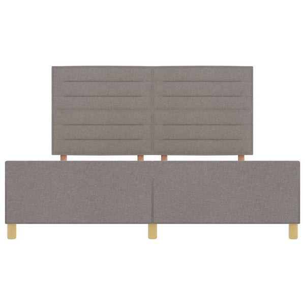 vidaXL Bed Frame with Headboard Taupe 180 x 200 cm Fabric