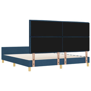 vidaXL Bed Frame with Headboard Blue 180 x 200 cm Fabric
