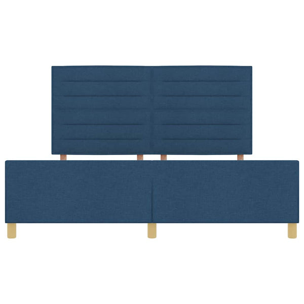 vidaXL Bed Frame with Headboard Blue 180 x 200 cm Fabric
