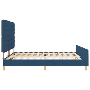 vidaXL Bed Frame with Headboard Blue 180 x 200 cm Fabric