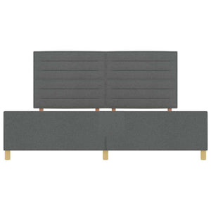 vidaXL Bed Frame with Headboard Dark Grey 200 x 200 cm Fabric